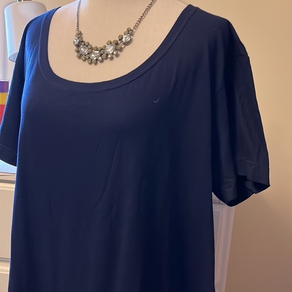 Ingear Resort Wear long blue short sleeve dress with pockets and side slits - Picture 5 of 12